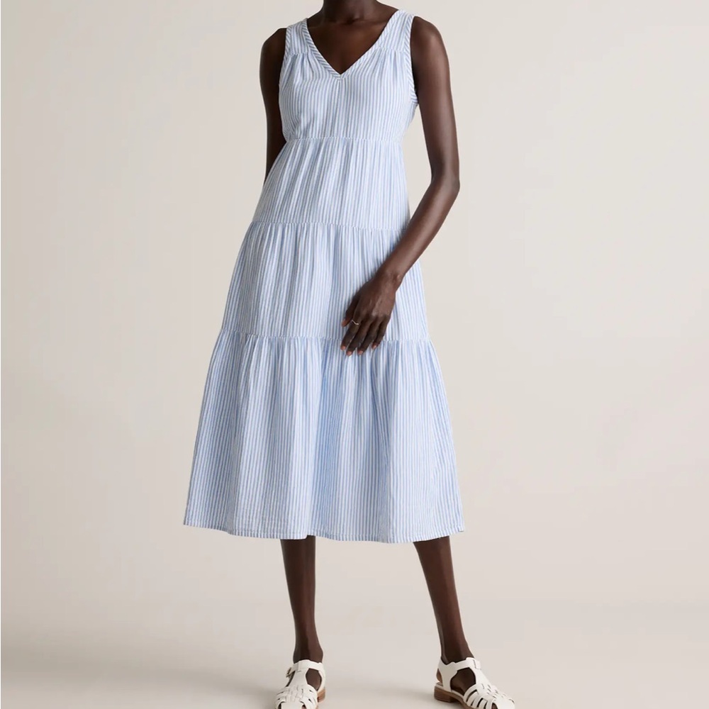 Quince 100% Organic Multi-Tiered Cotton Maxi Dress